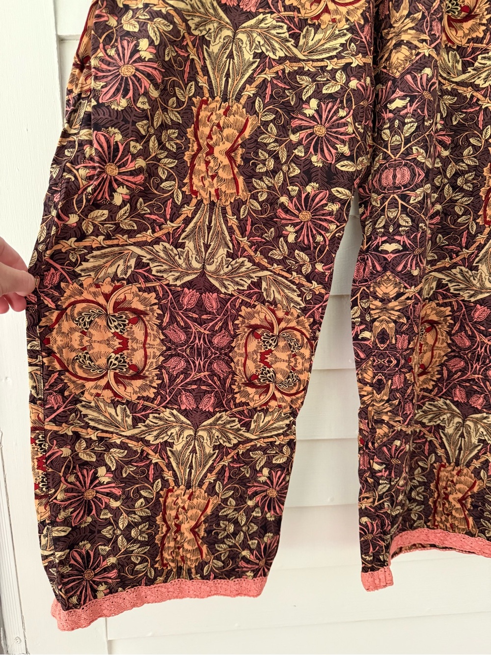 Vintage Signals Floral Print Lounge Pants Women’s Medium Boho Elastic Waist - Picture 3 of 7